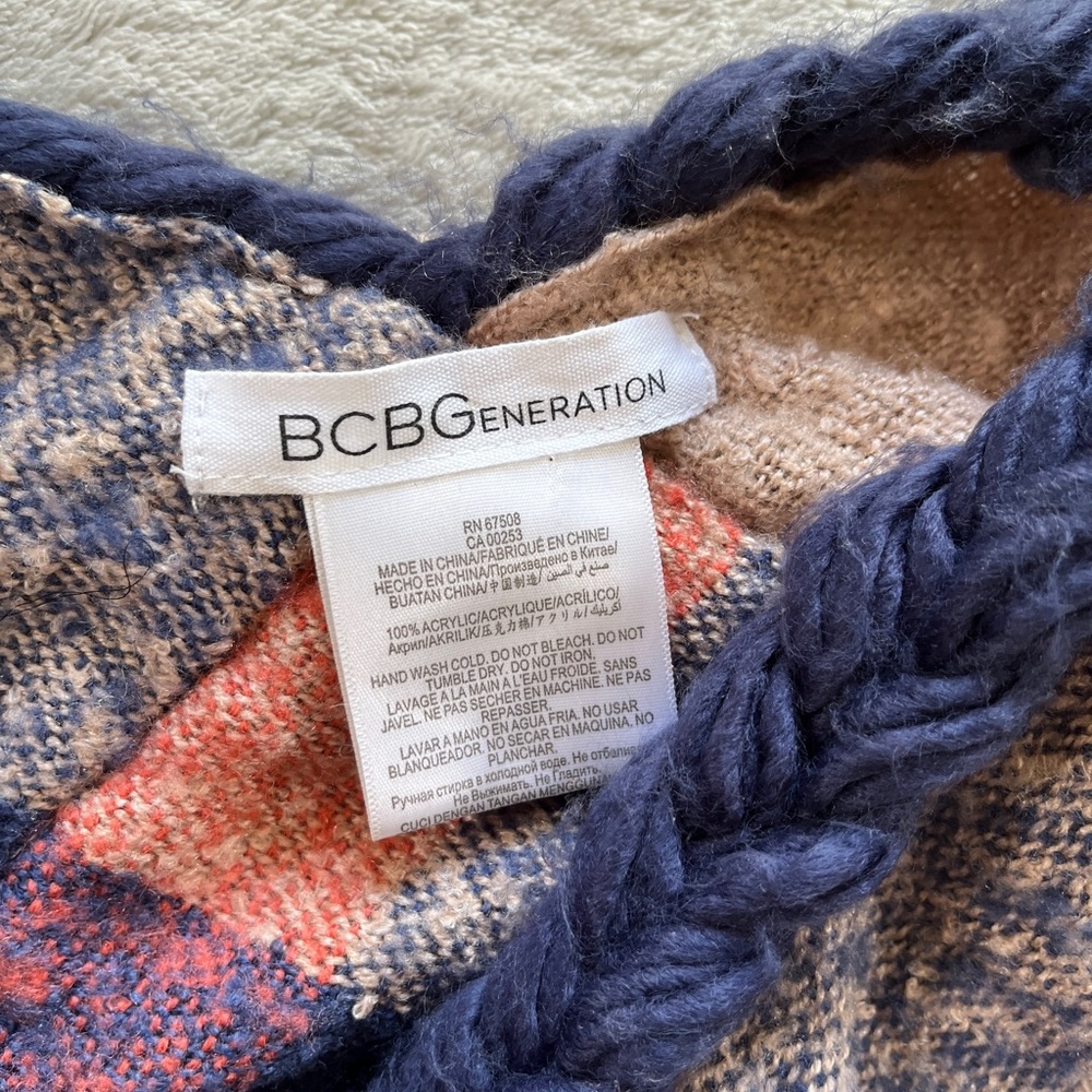 Bcbgeneration Multicolor Knit Poncho - image 2